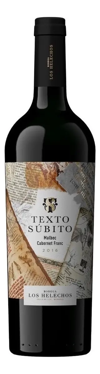 TEXTO SÚBITO MALBEC CABERNET FRANC 2019 DE 750ml